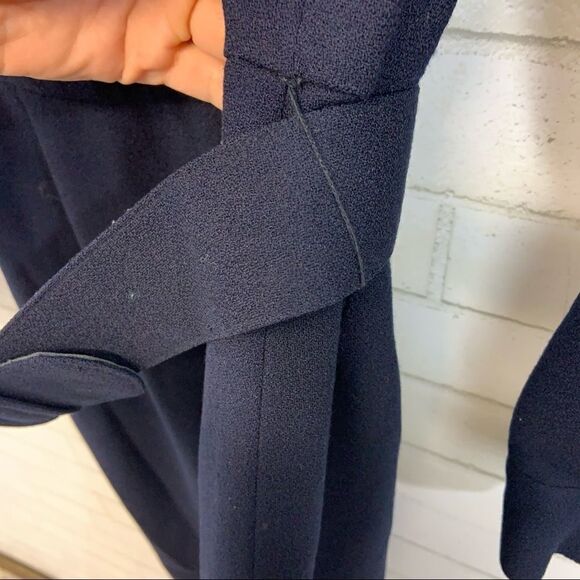 Vintage Premier 80's Wool Wrap Dress w/ Belt S17 - Picture 8 of 8